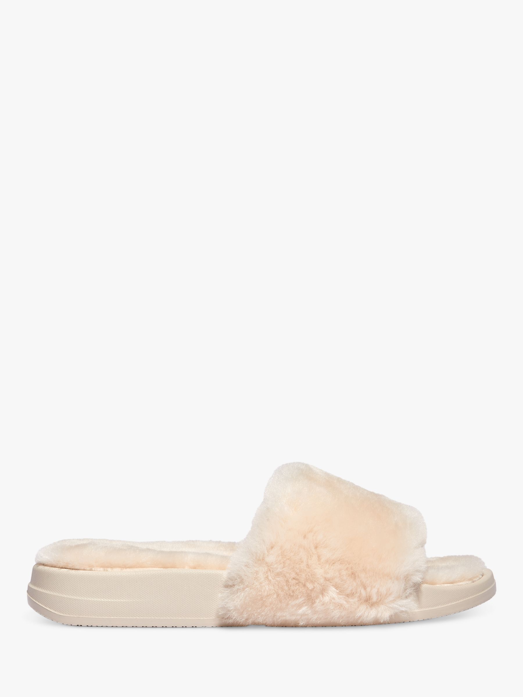 FitFlop IQushion Shearling Sliders, Ivory at John Lewis & Partners