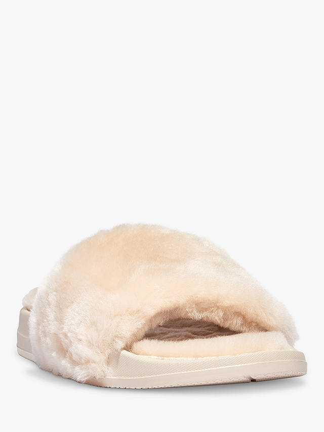 FitFlop IQushion Shearling Sliders, Ivory