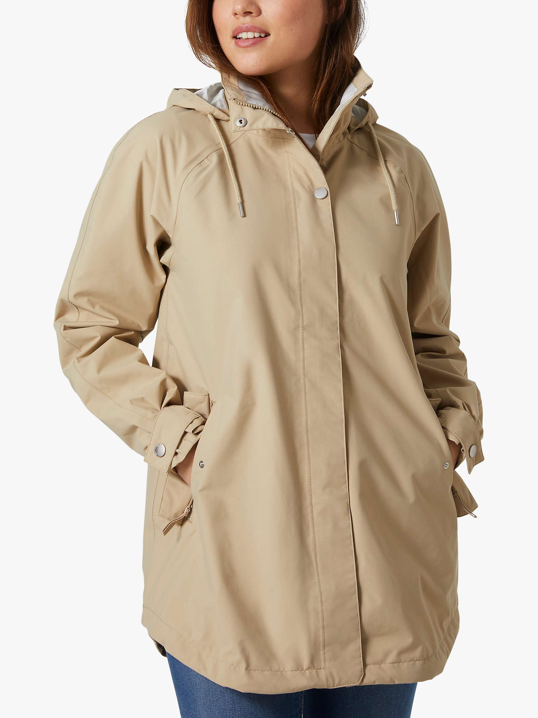 Buy Helly Hansen Valentia Women's Long Waterproof Jacket, Hh Khaki Online at johnlewis.com