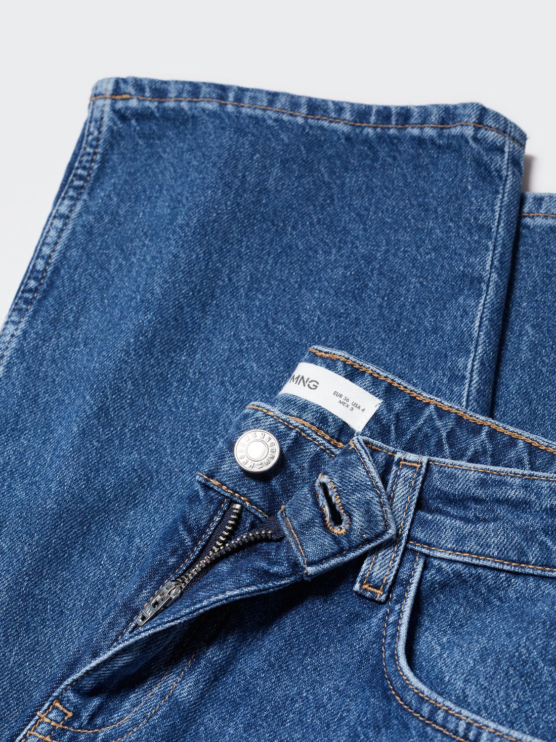 Mango Cargo Jeans, Open Blue at John Lewis & Partners