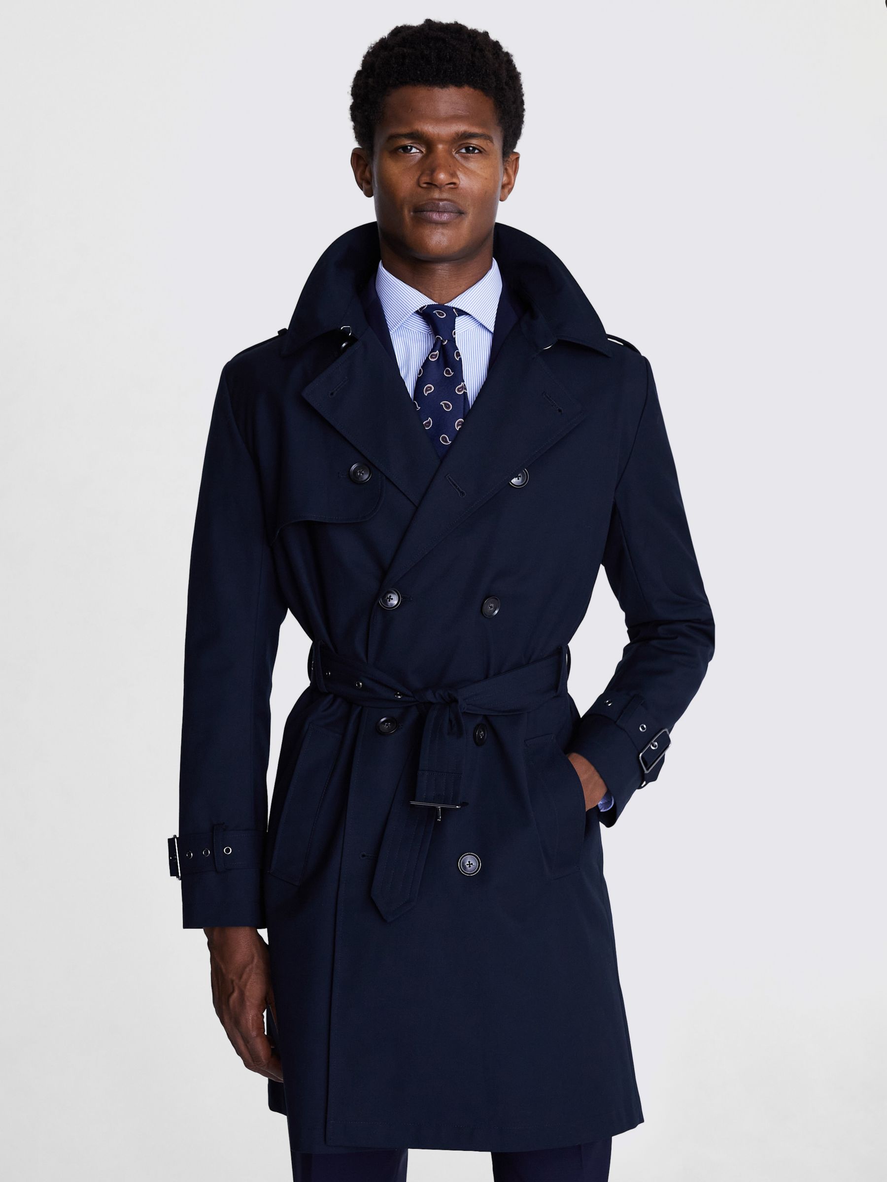 Double Breasted Cotton Blend Trench Coat | John Lewis & Partners