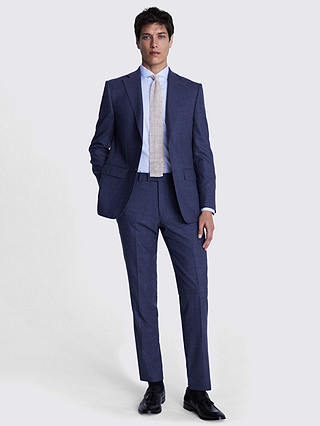 Moss Tailored Fit Check Jacket, Blue