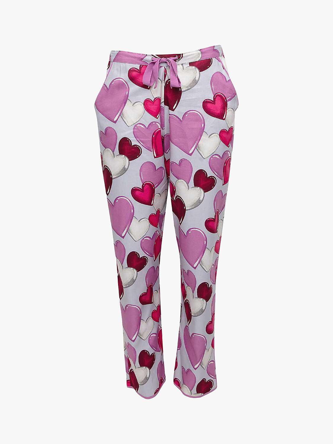 Cyberjammies Heart Print Pyjama Bottoms, Grey/Multi at John Lewis ...