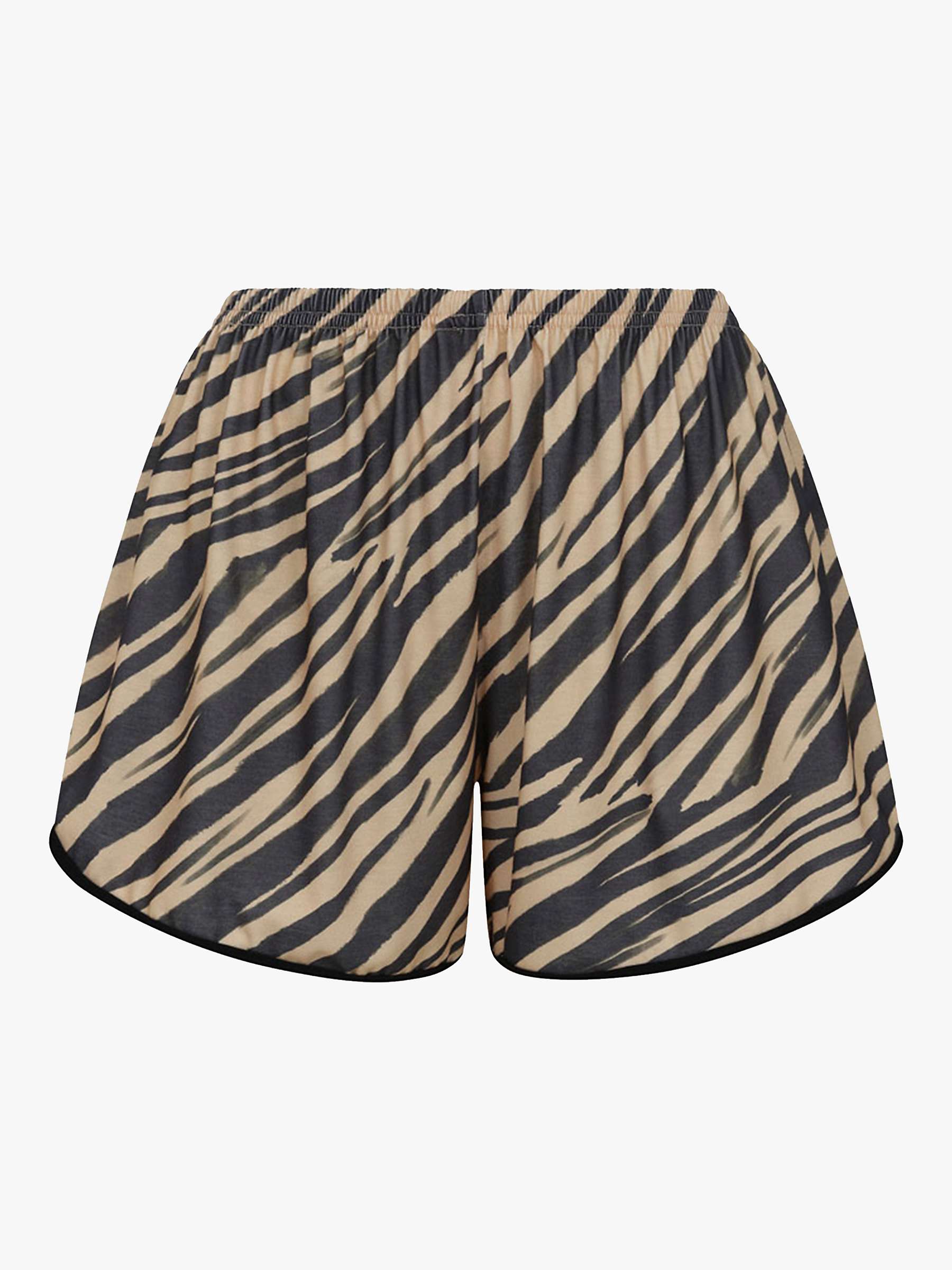 Buy HotSquash Animal Stripe Print Shorts Pyjama Set, Brown/Multi Online at johnlewis.com