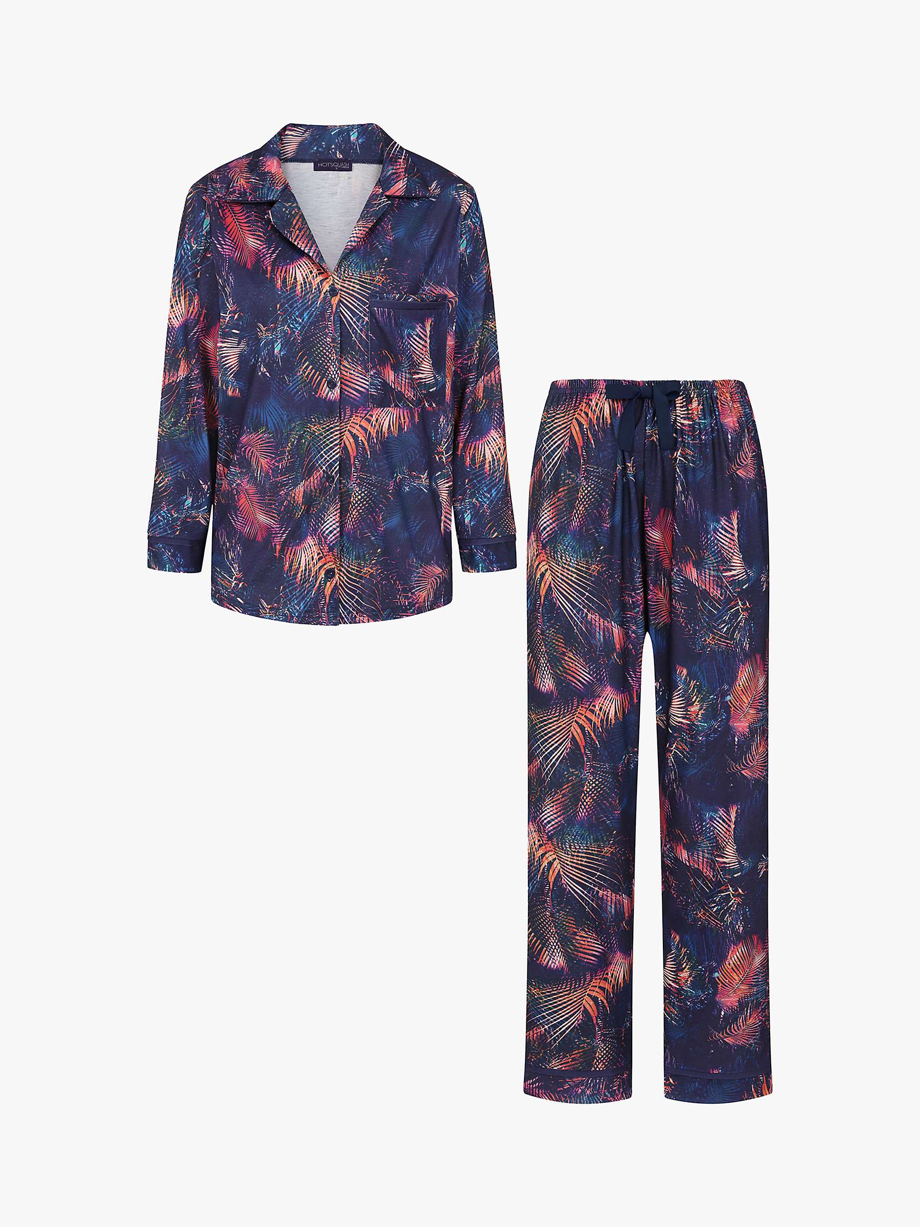 Buy HotSquash Premium Jersey Pyjama Set, Tropical Palm Print Online at johnlewis.com