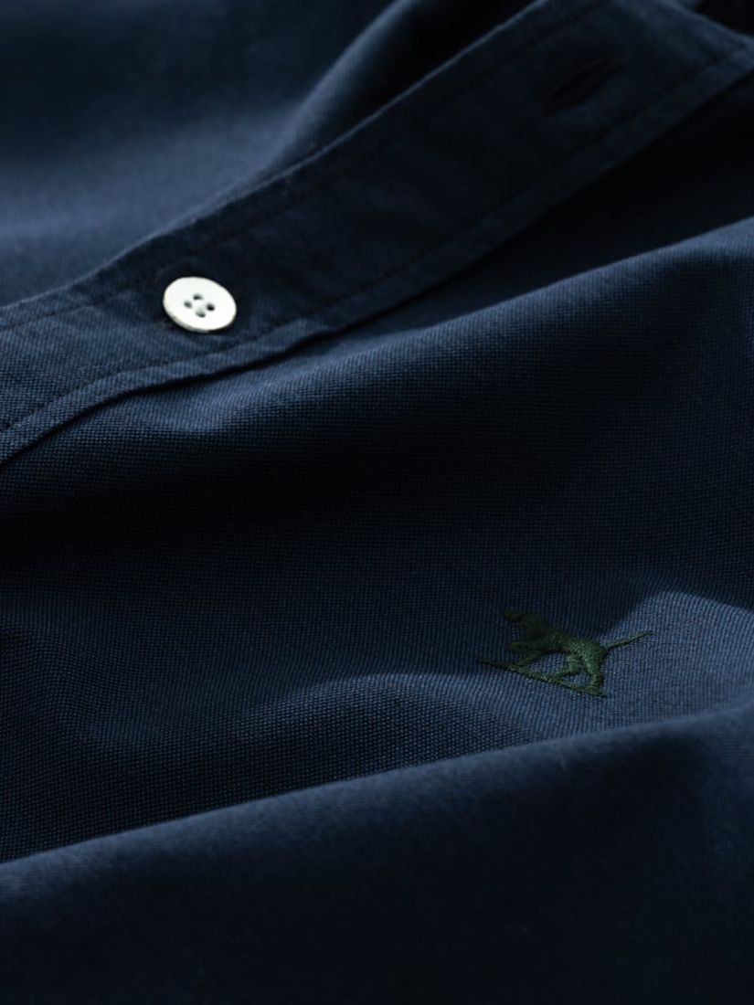 Rodd & Gunn Gunn Oxford Cotton Slim Fit Long Sleeve Shirt, Navy, XS