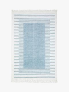John Lewis ANYDAY Indoor/Outdoor Graded Stripe Rug, Blue, L240 x W170 cm