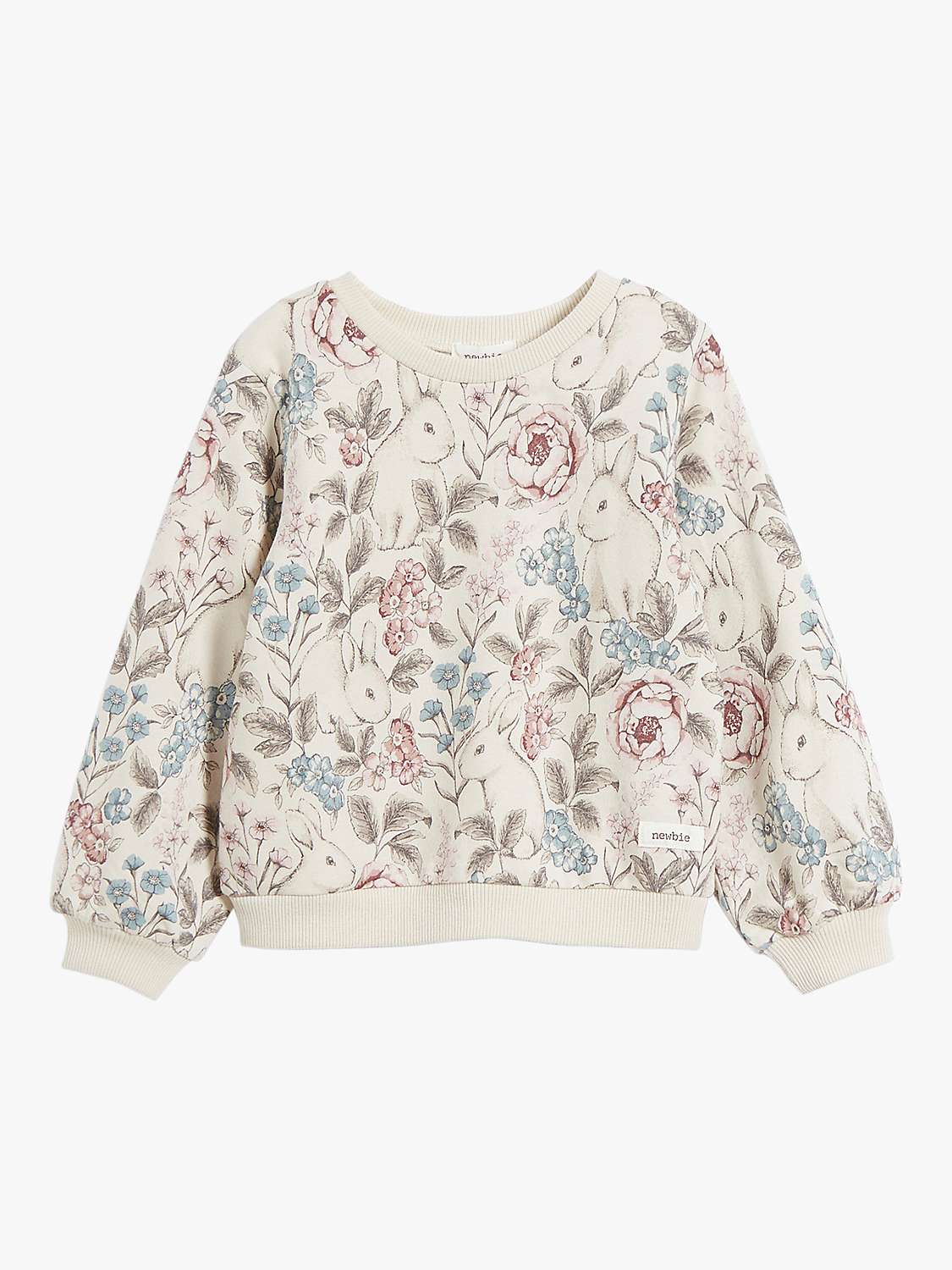 Buy Newbie Kids' Floral Cotton Sweatshirt, Birch Online at johnlewis.com