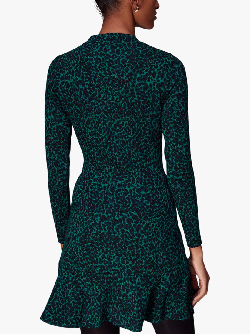 Buy Whistles Forest Leopard Print Mini Dress, Teal/Multi Online at johnlewis.com