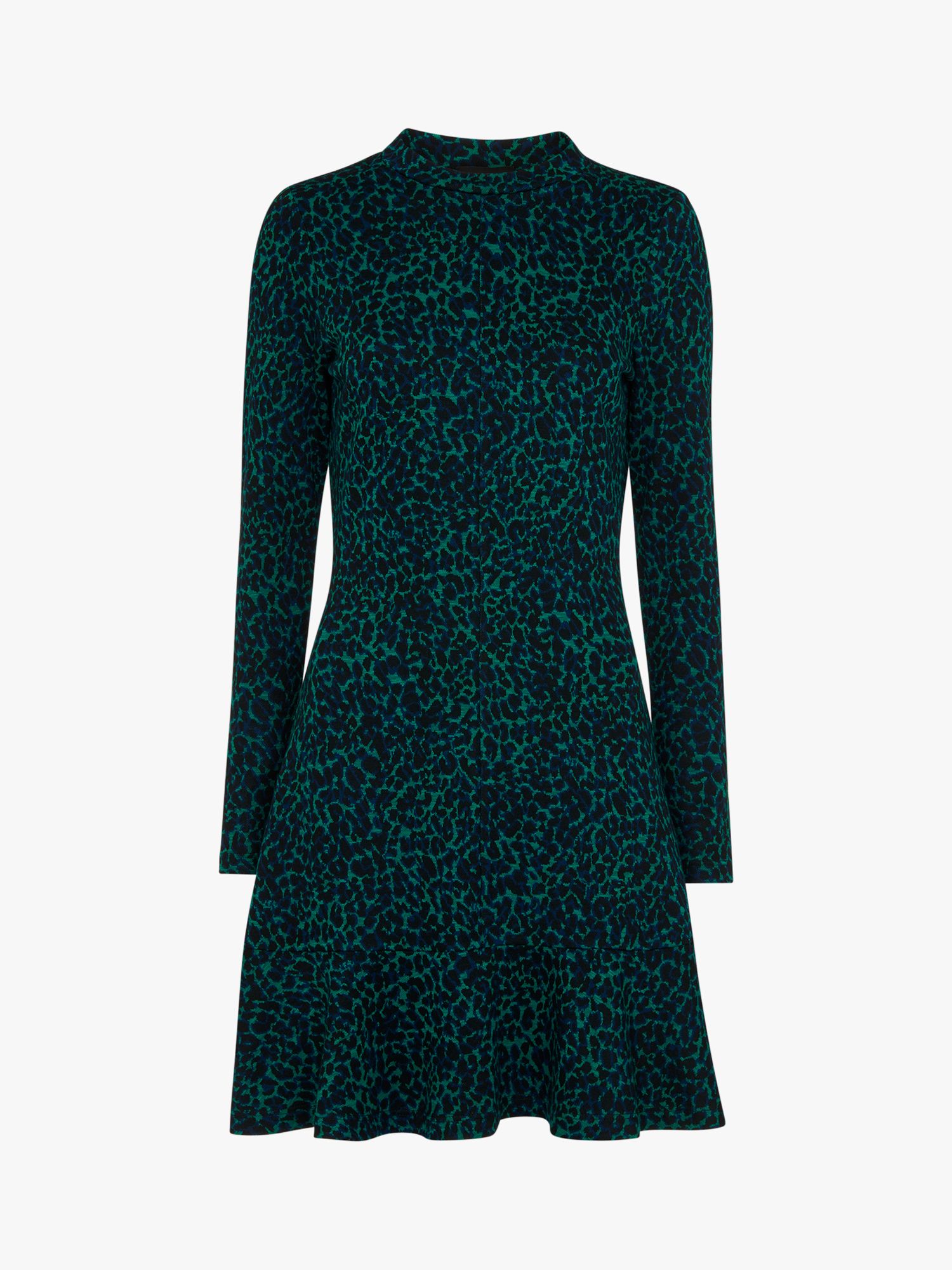 Buy Whistles Forest Leopard Print Mini Dress, Teal/Multi Online at johnlewis.com