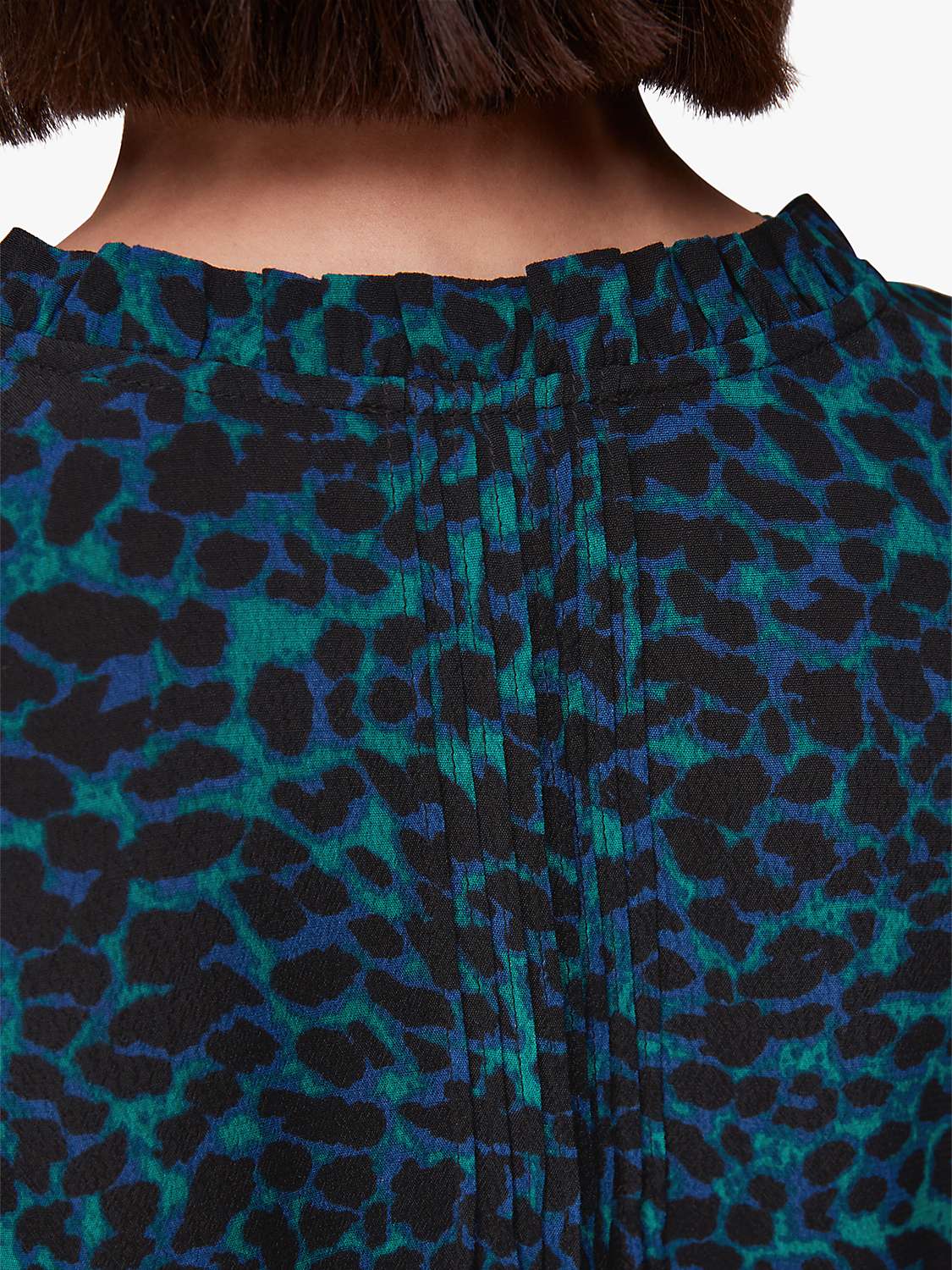 Buy Whistles Forest Leopard Blouse, Teal/Multi Online at johnlewis.com