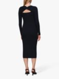 Whistles Cut Out Twist Knitted Dress, Black