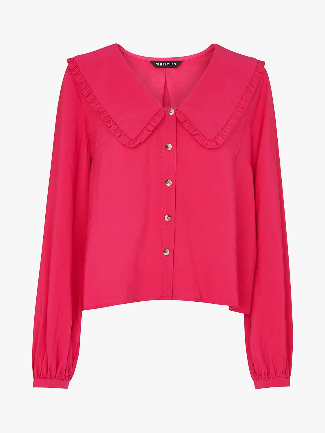 Buy Whistles Oversized Collar Blouse, Pink Online at johnlewis.com