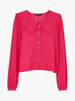 Whistles Oversized Collar Blouse, Pink