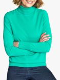 Pure Collection Roll Neck Cashmere Jumper, Green