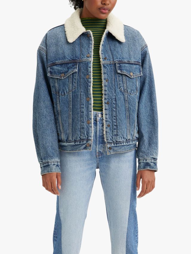 Levi's 90's Sherpa Trucker Denim Jacket, After School Sitcom, XS