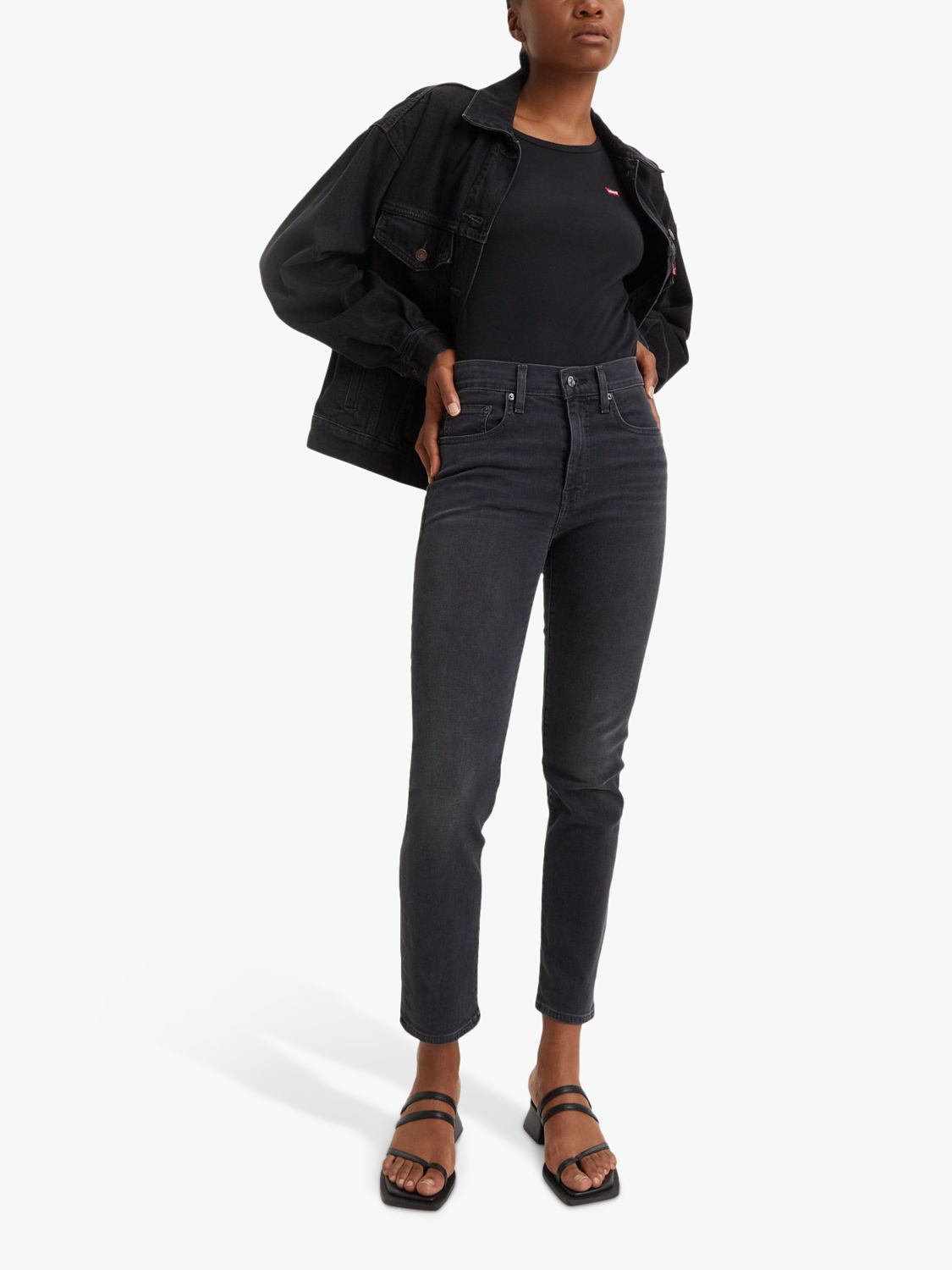 Levi's 724 High Rise Straight Cut Jeans, Never Forget at John Lewis &  Partners