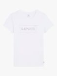Levi's  Perfect Glitter Batwing Logo T-Shirt, Bright White