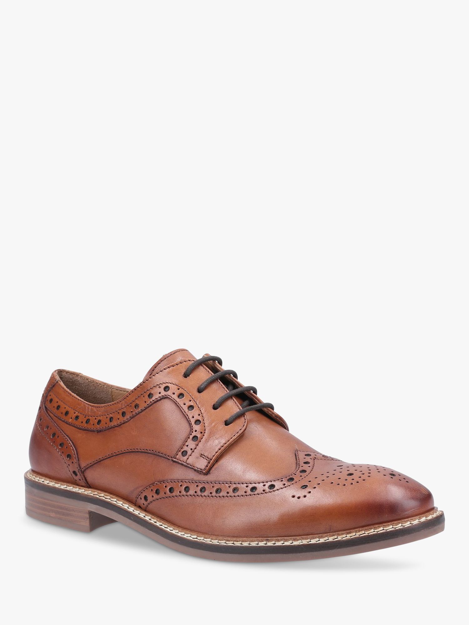 Hush Puppies Bryson Leather Lace Up Brogues, Brown at John Lewis & Partners
