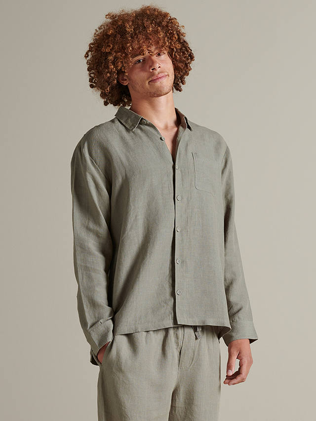 Bedfolk Linen Shirt, Khaki