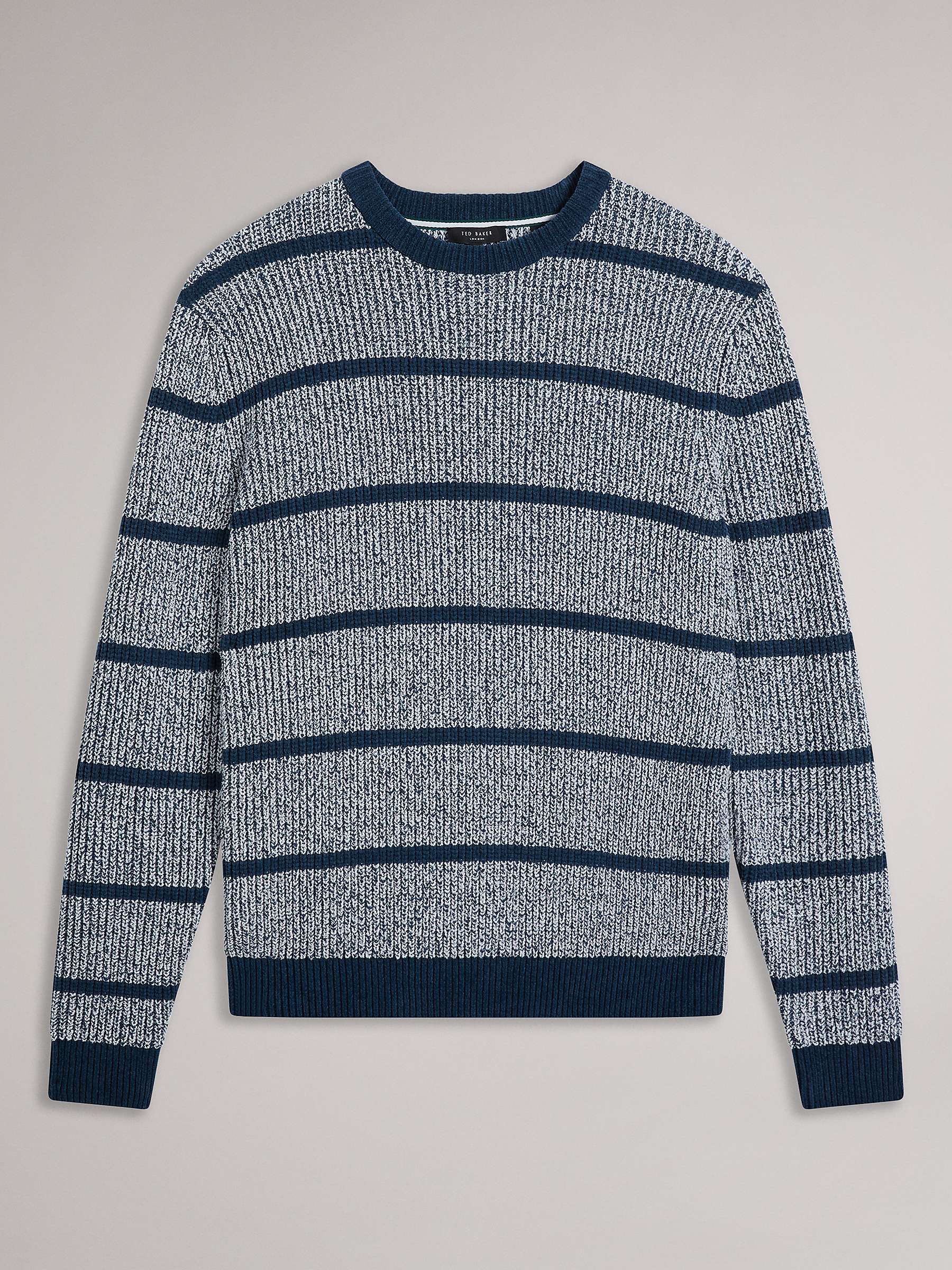 Ted Baker Angio Stripe Jumper, Navy at John Lewis & Partners