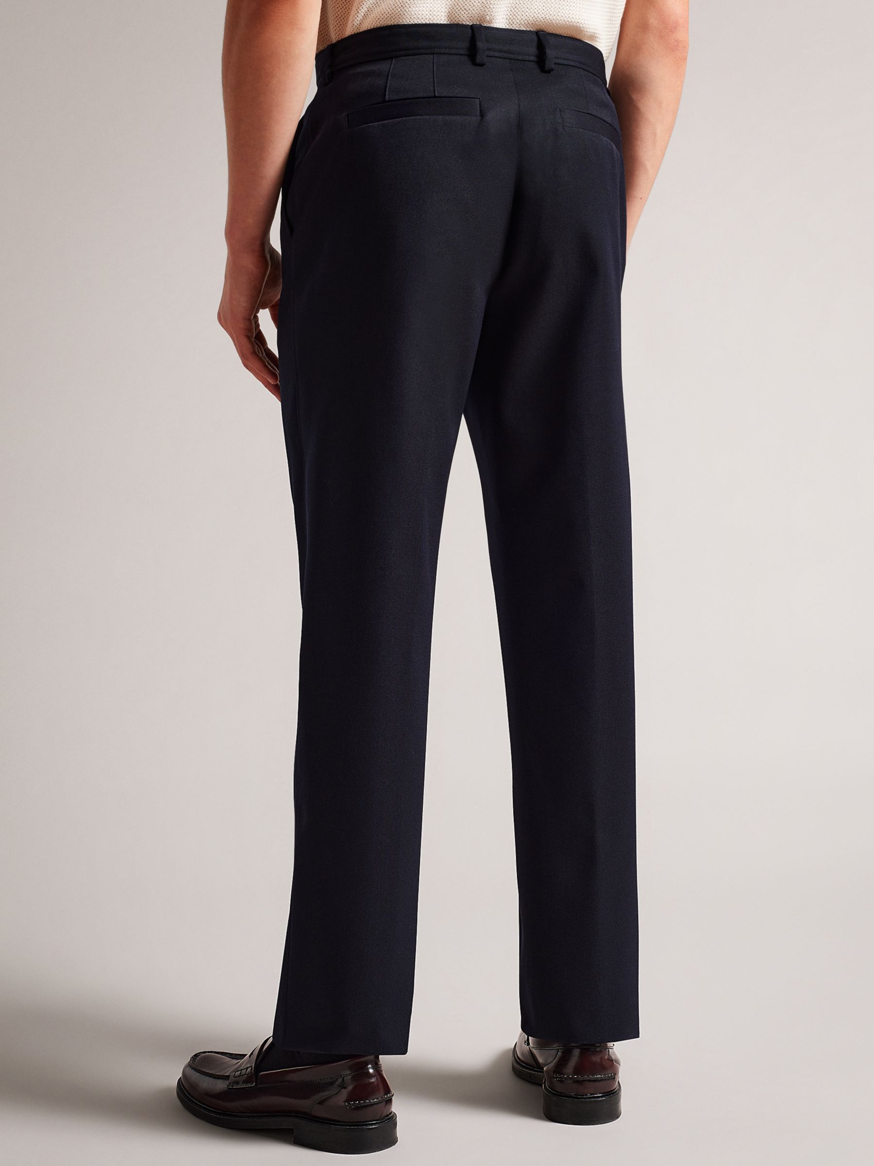 Ted Baker Heddon Tailored Trousers, Navy at John Lewis & Partners