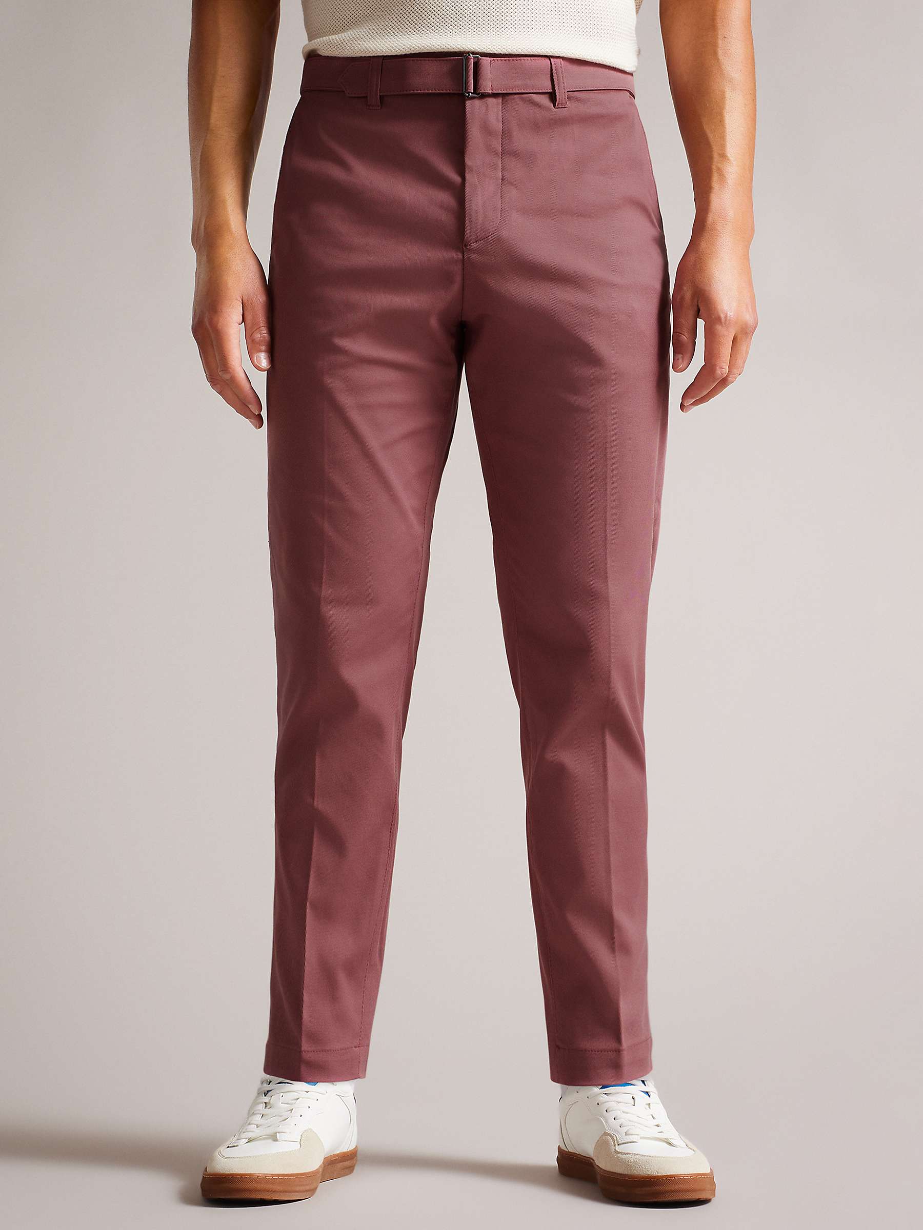 Buy Ted Baker Quarts Belted Straight Leg Trousers Online at johnlewis.com