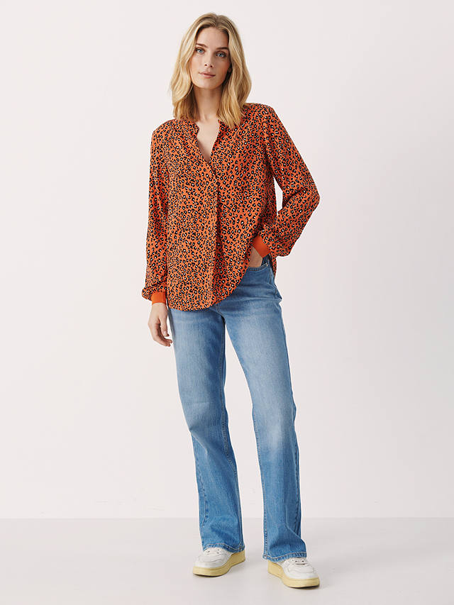 Part Two Tonnie Relaxed Fitted Blouse, Koi Leo Print