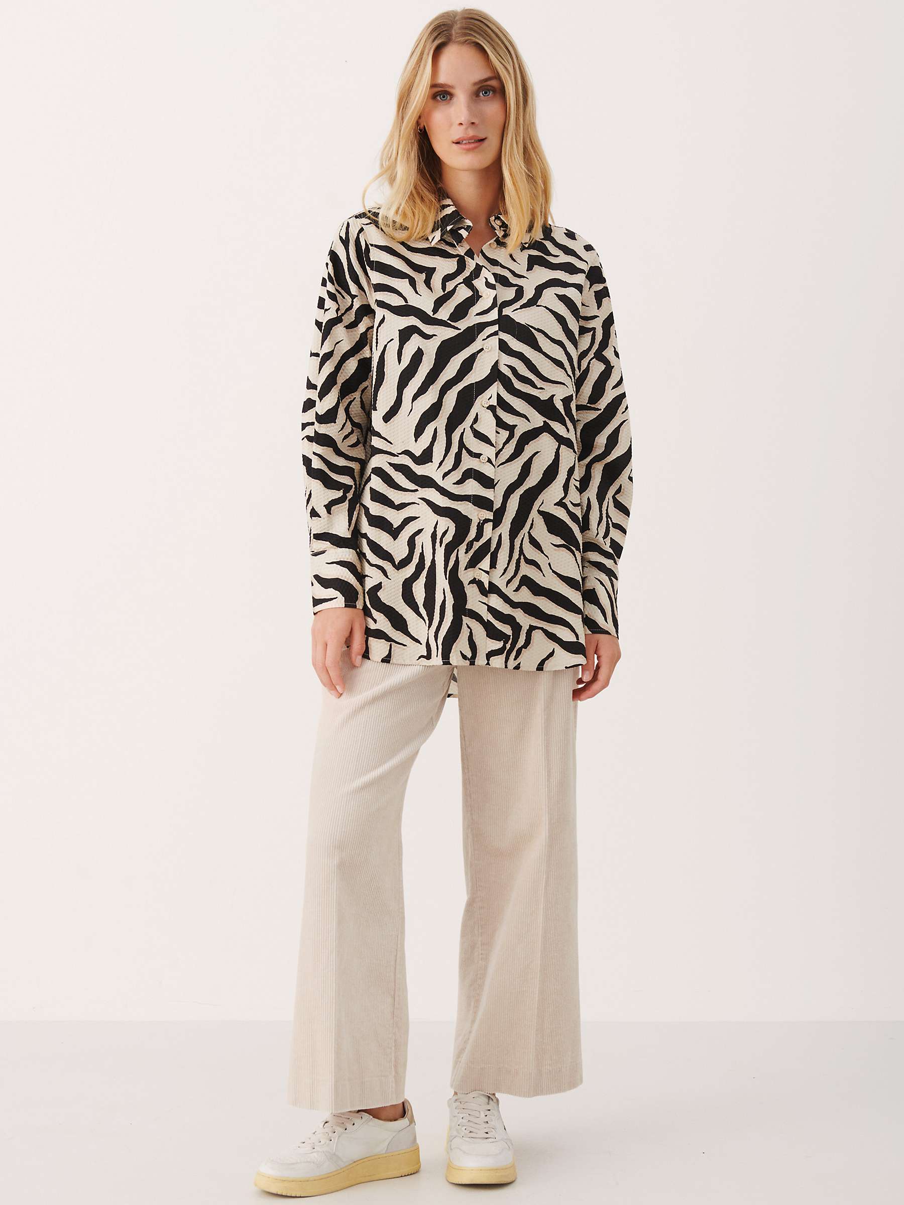 Buy Part Two Varla Relaxed Fit Shirt, Zebra Print Online at johnlewis.com