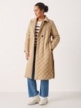 Part Two Sophie Longline Quilted Coat, Travertine