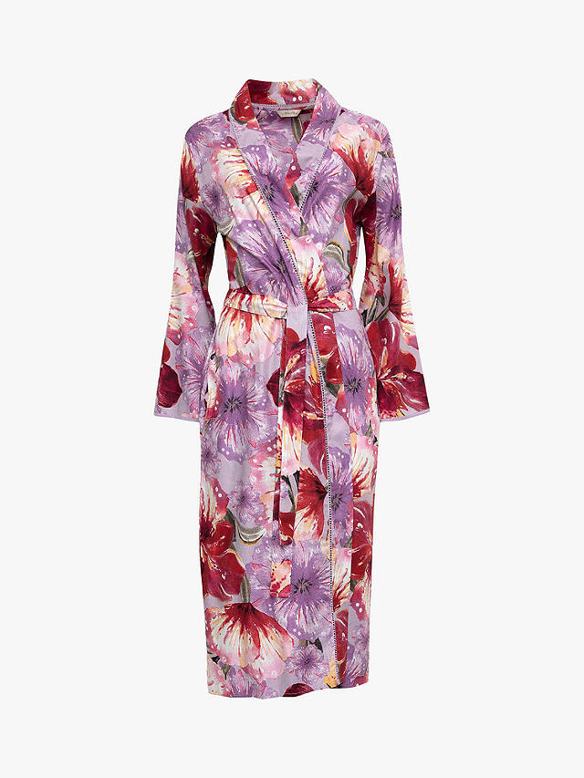 Nora Rose by Cyberjammies Maeve Floral Print Dressing Gown, Lilac Multi