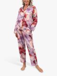 Nora Rose by Cyberjammies Maeve Floral Print Pyjamas, Grey Multi