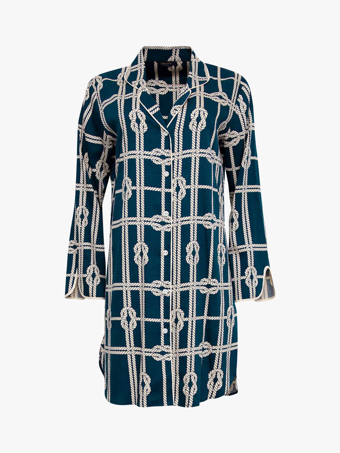 Buy Fable & Eve Rope Print Nightshirt, Navy Mix Online at johnlewis.com