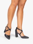 Paradox London Rylee High Heel Cross Strap Court Shoes