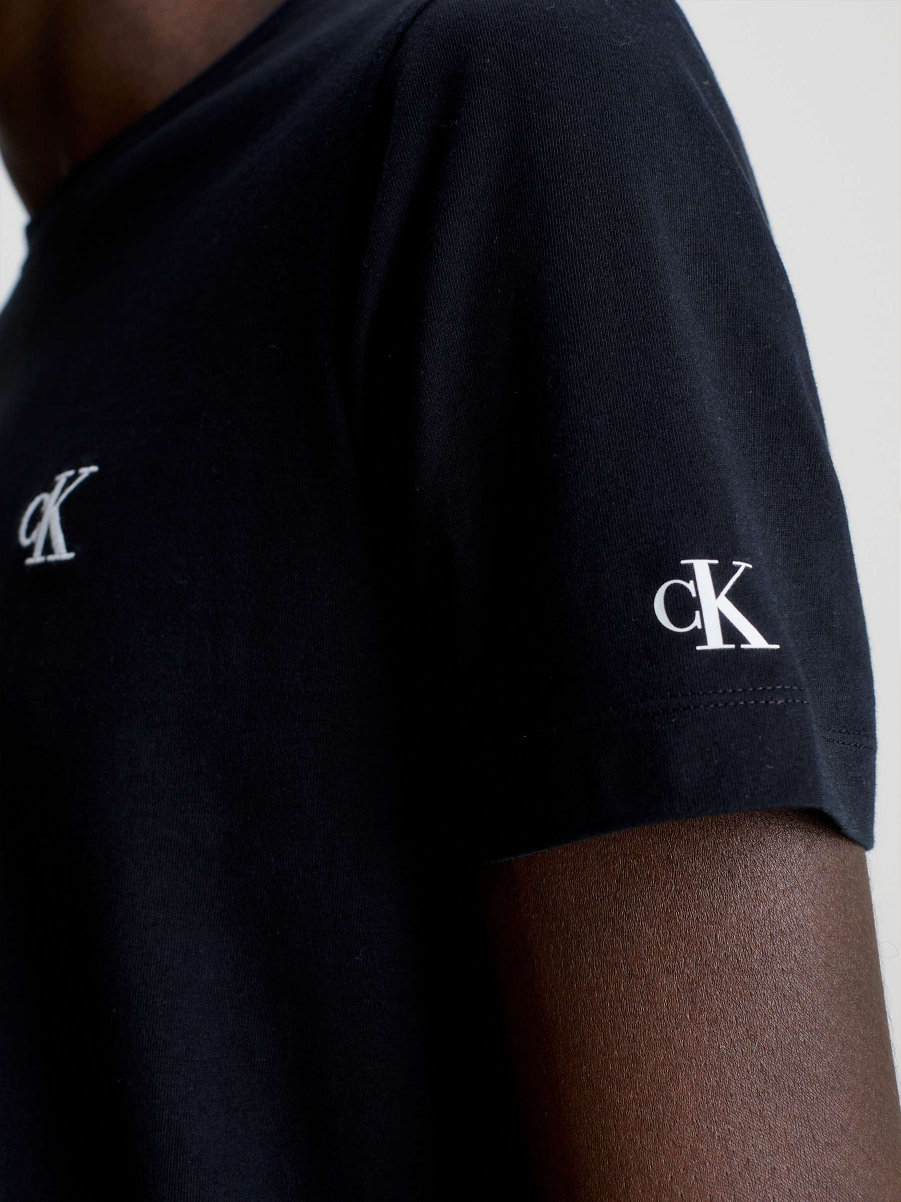 Buy Calvin Klein Jeans Monogram Slim Fit T-Shirt, Ck Black Online at johnlewis.com