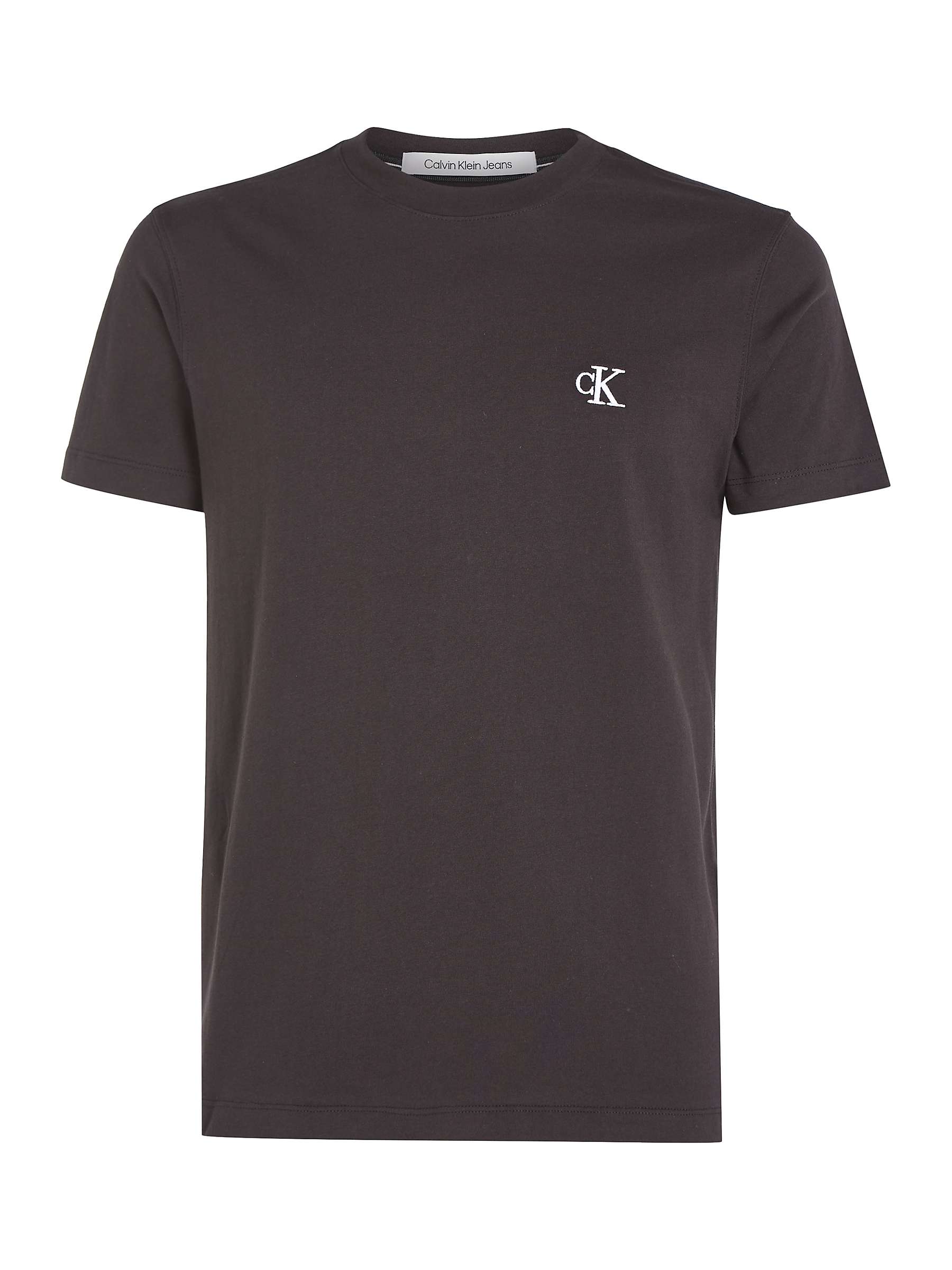 Calvin Klein Jeans Monogram Slim Fit T-Shirt, Ck Black at John Lewis ...