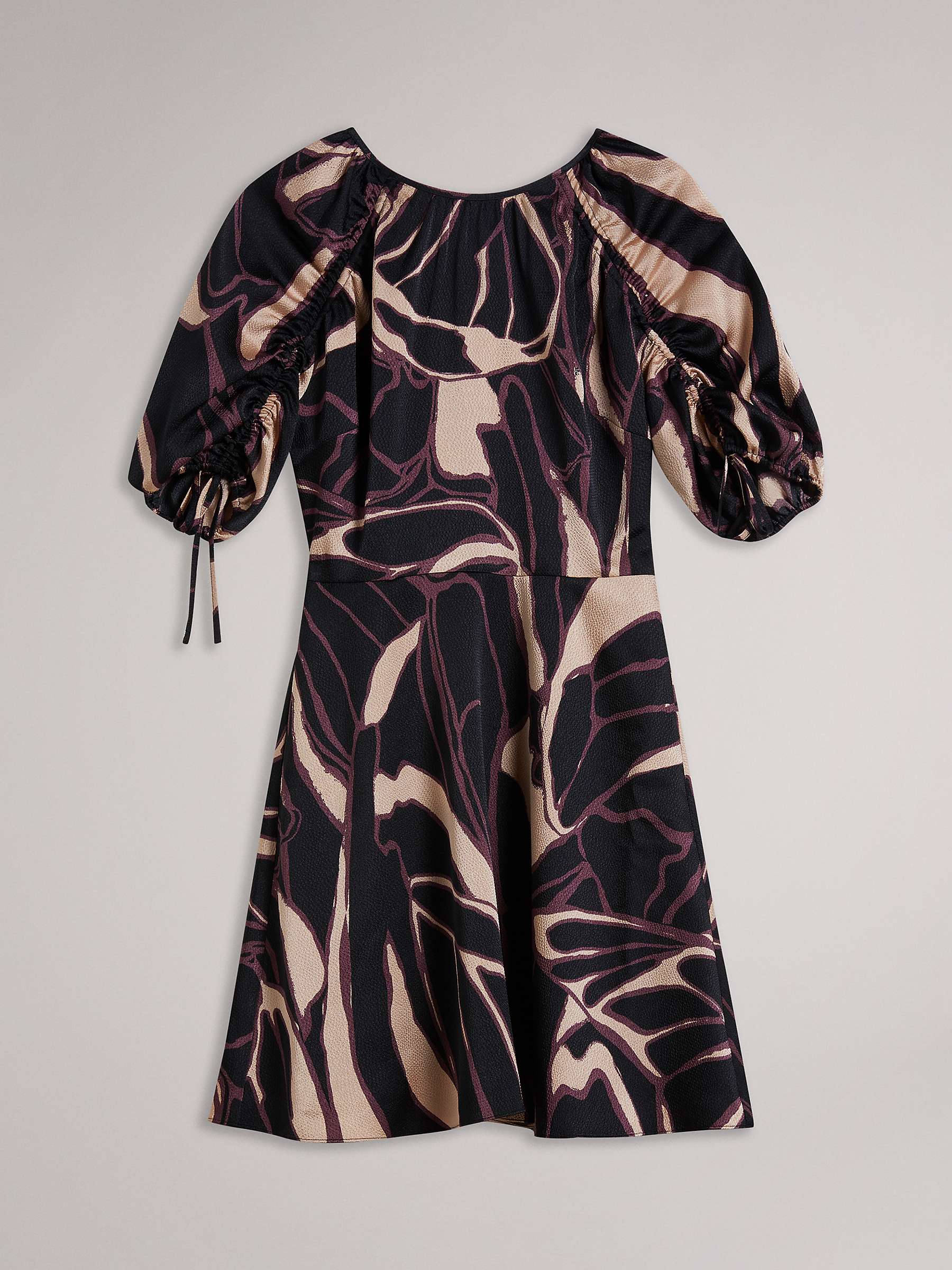 Buy Ted Baker Gilliaa Printed Puff Sleeve Mini Dress, Black Online at johnlewis.com