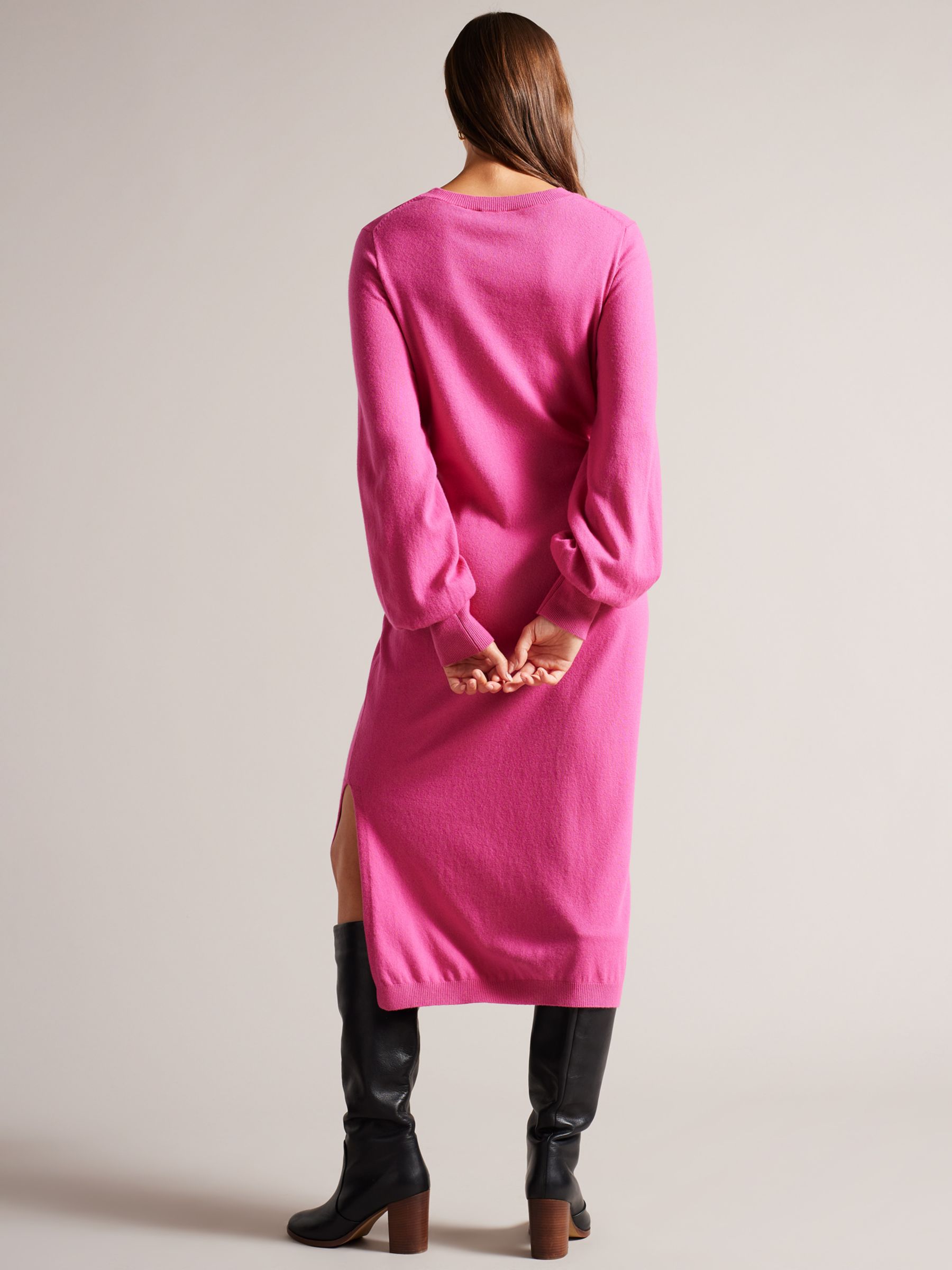 Buy Ted Baker Essya Slouchy Tie Front Knit Midi Dress Online at johnlewis.com