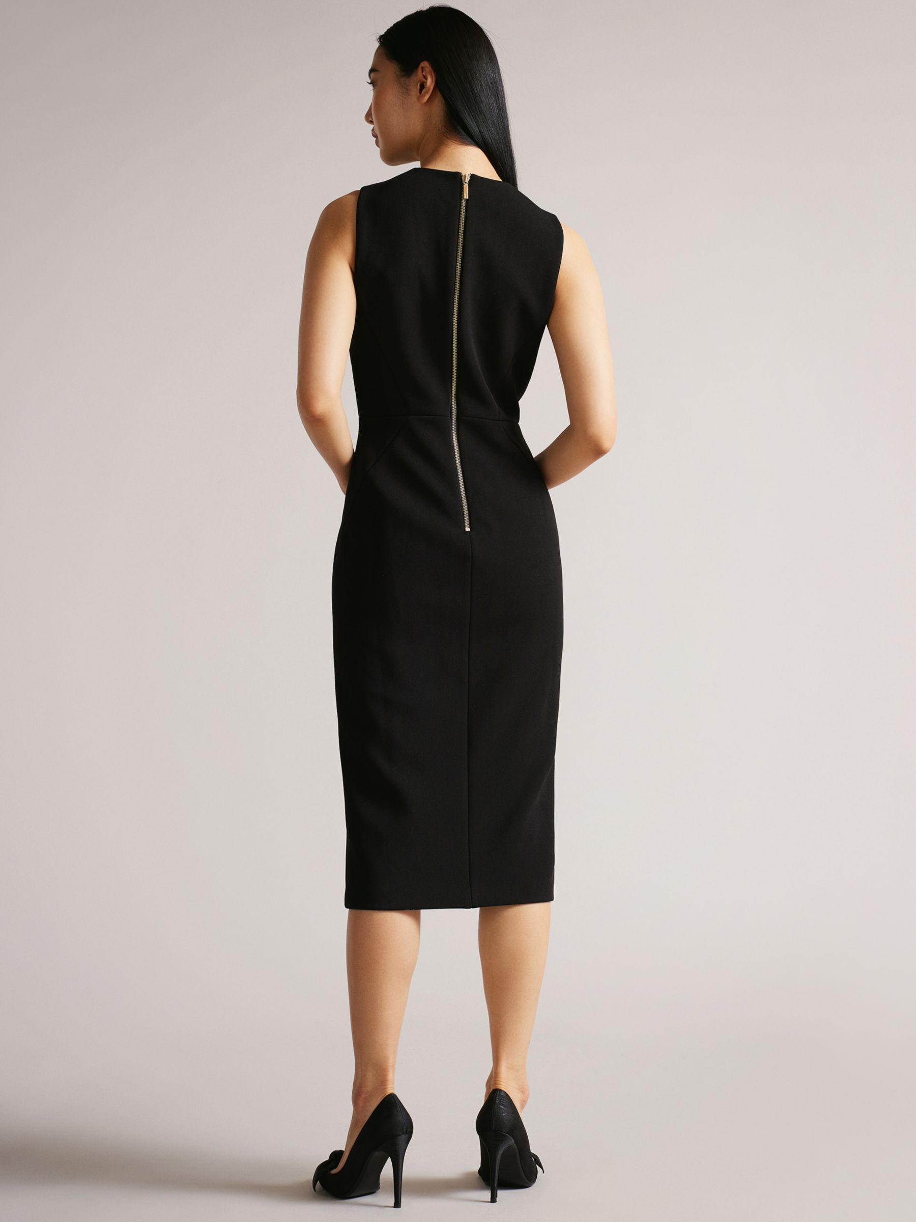 Ted Baker Seam Detail Bodycon Dress, Black at John Lewis & Partners
