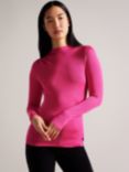 Ted Baker Eloria Twist Neck Fitted Top, Deep Pink