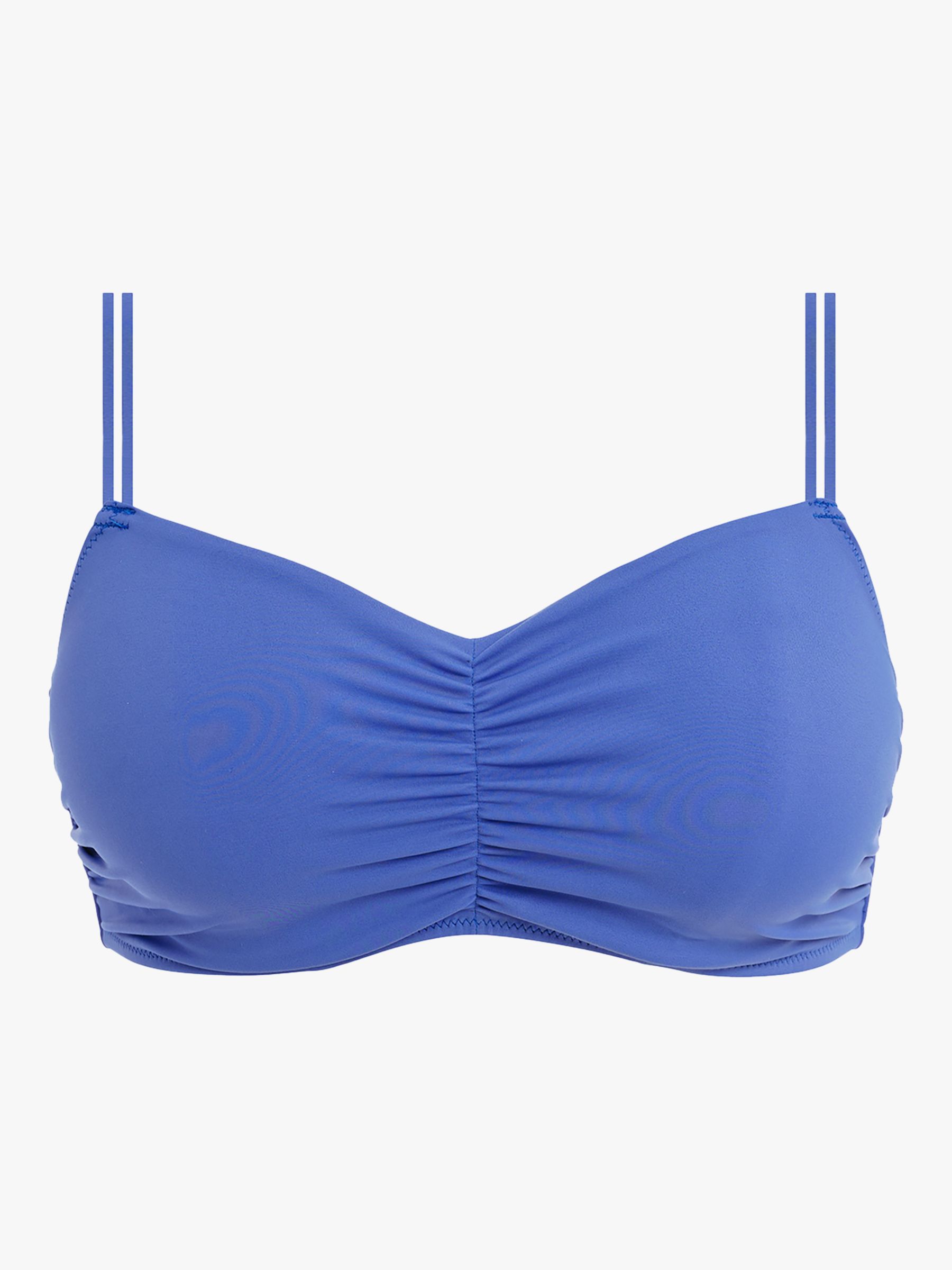 Freya Jewel Cove Plain Bralette Bikini Top, Azure, 32DD