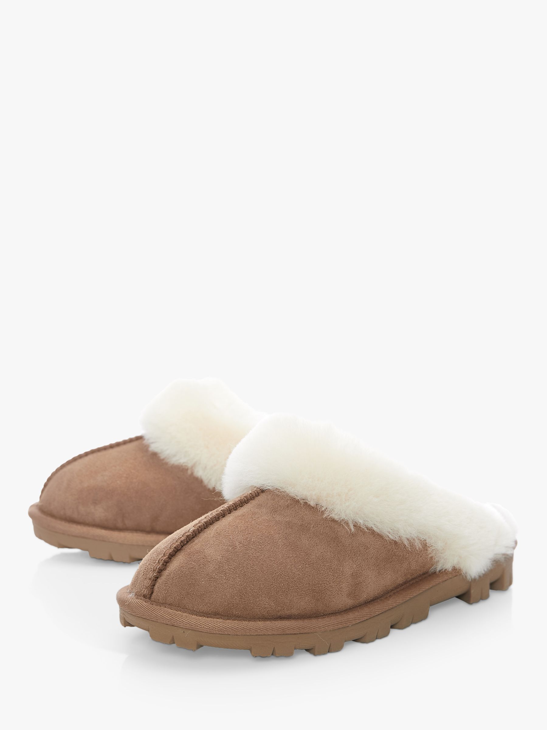 Moda In Pelle Cosie Sheepskin Slippers Tan At John Lewis And Partners 1427