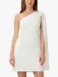 Adrianna Papell One Shoulder Cape Mini Dress, Ivory