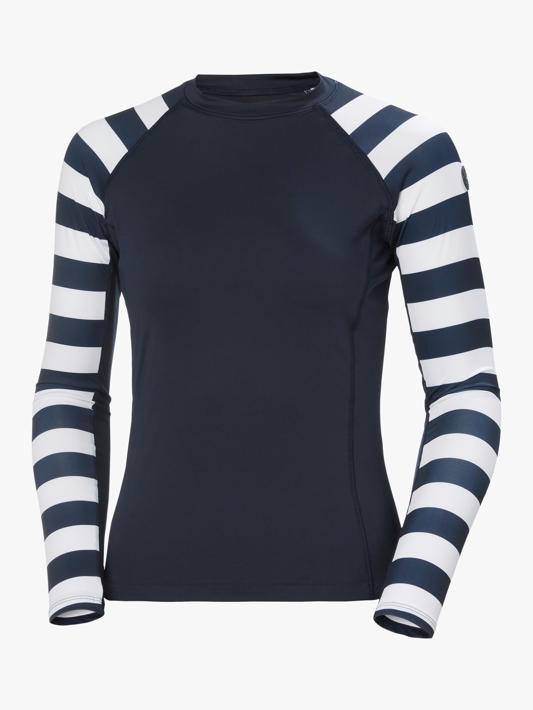 Buy Helly Hansen UPF 50+ Recycled Striped Swim Top, Navy/White Online at johnlewis.com