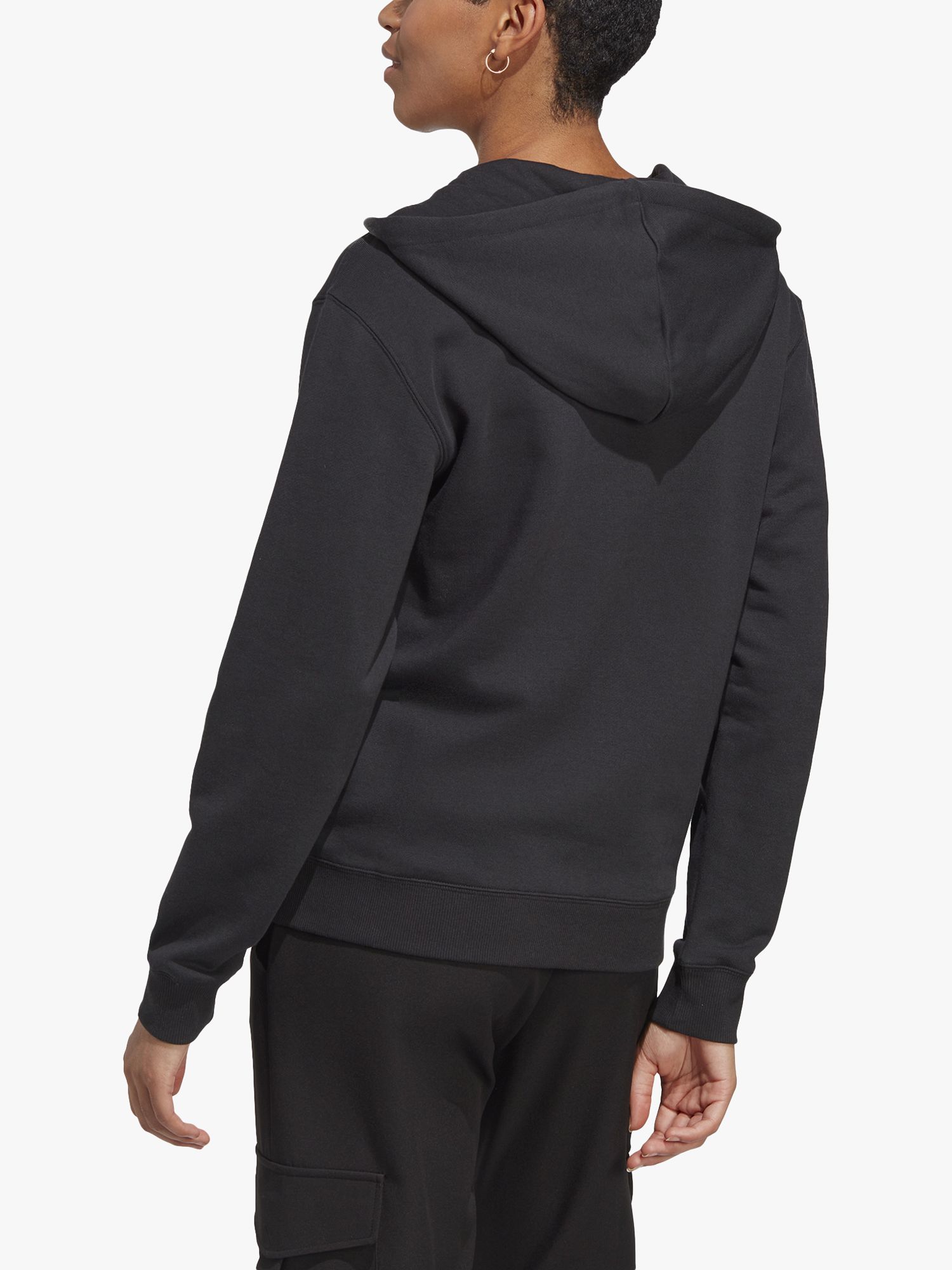 adidas Essentials Linear Full-Zip French Terry Hoodie at John Lewis ...