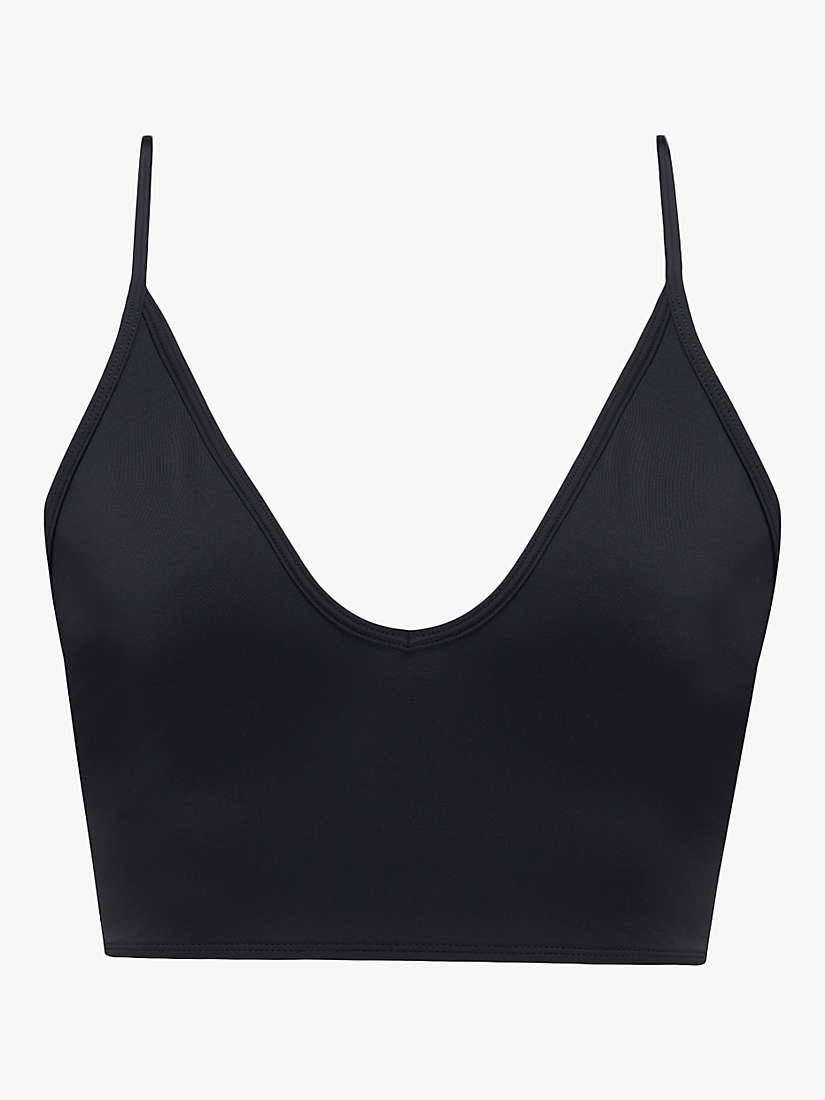 Buy We Are We Wear Toni Plunge Longline Bikini Top, Black Online at johnlewis.com