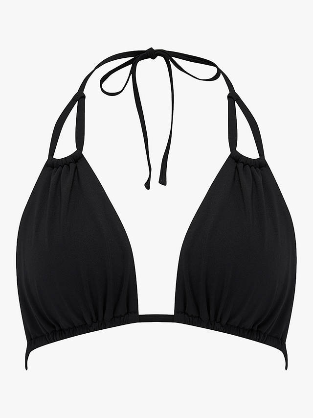 We Are We Wear Melissa Triangle Bikini Top, Black at John Lewis & Partners