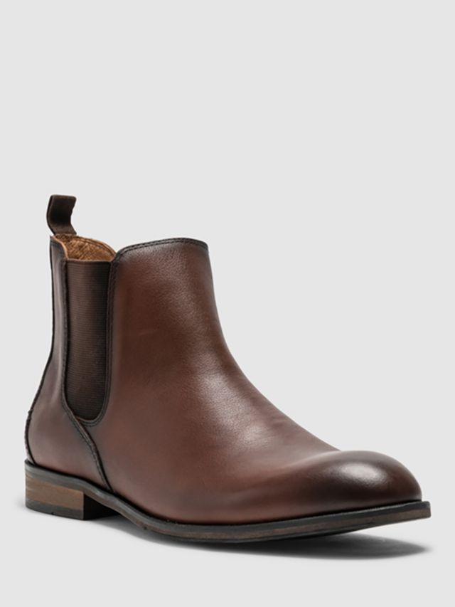 Rodd & Gunn Kingsview Road Chelsea Leather Boots, Cognac, 6