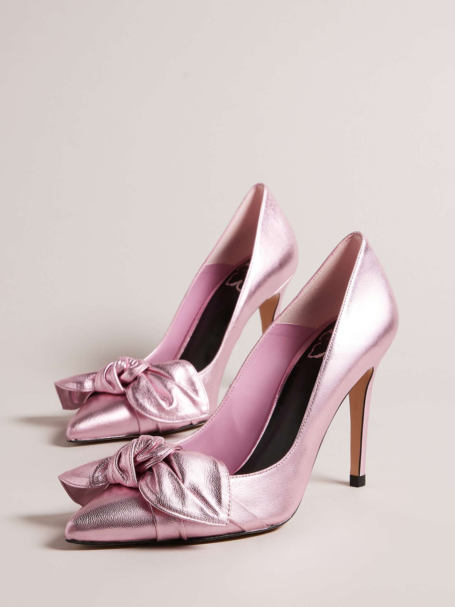 Buy Ted Baker Ryal Metallic Bow Court Shoes Online at johnlewis.com