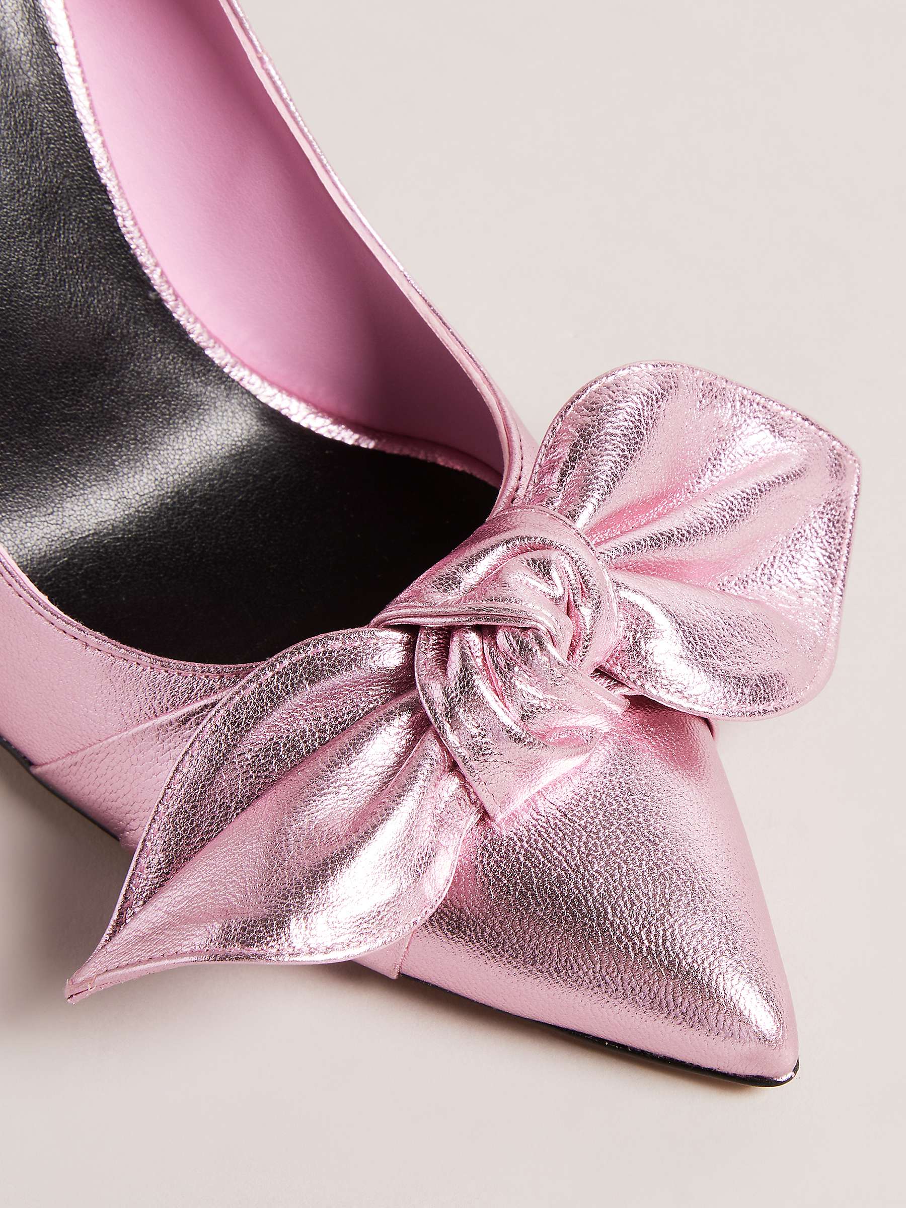 Buy Ted Baker Ryal Metallic Bow Court Shoes Online at johnlewis.com